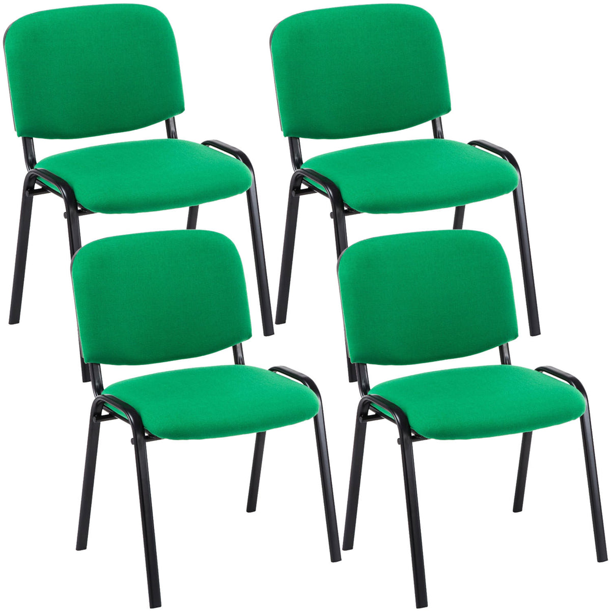 CLP 4er Set Besucherstuhl Ken Stoff