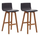 CLP 2er Set Barhocker Taunus Kunstleder walnuss – Produktabbildung 6