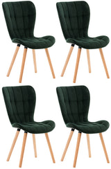 CLP 4er Set Stuhl Elda Samt