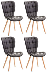 CLP 4er Set Esszimmerstuhl Elda Kunstleder