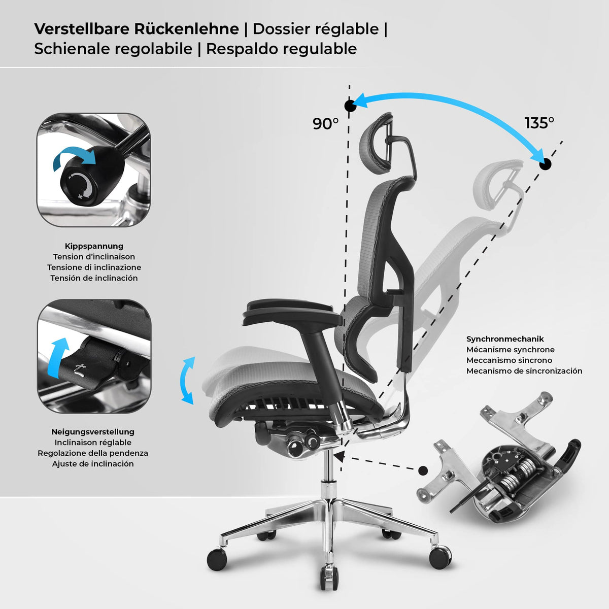 CLP Bürostuhl Spokane Ergonomic – Produktabbildung 2