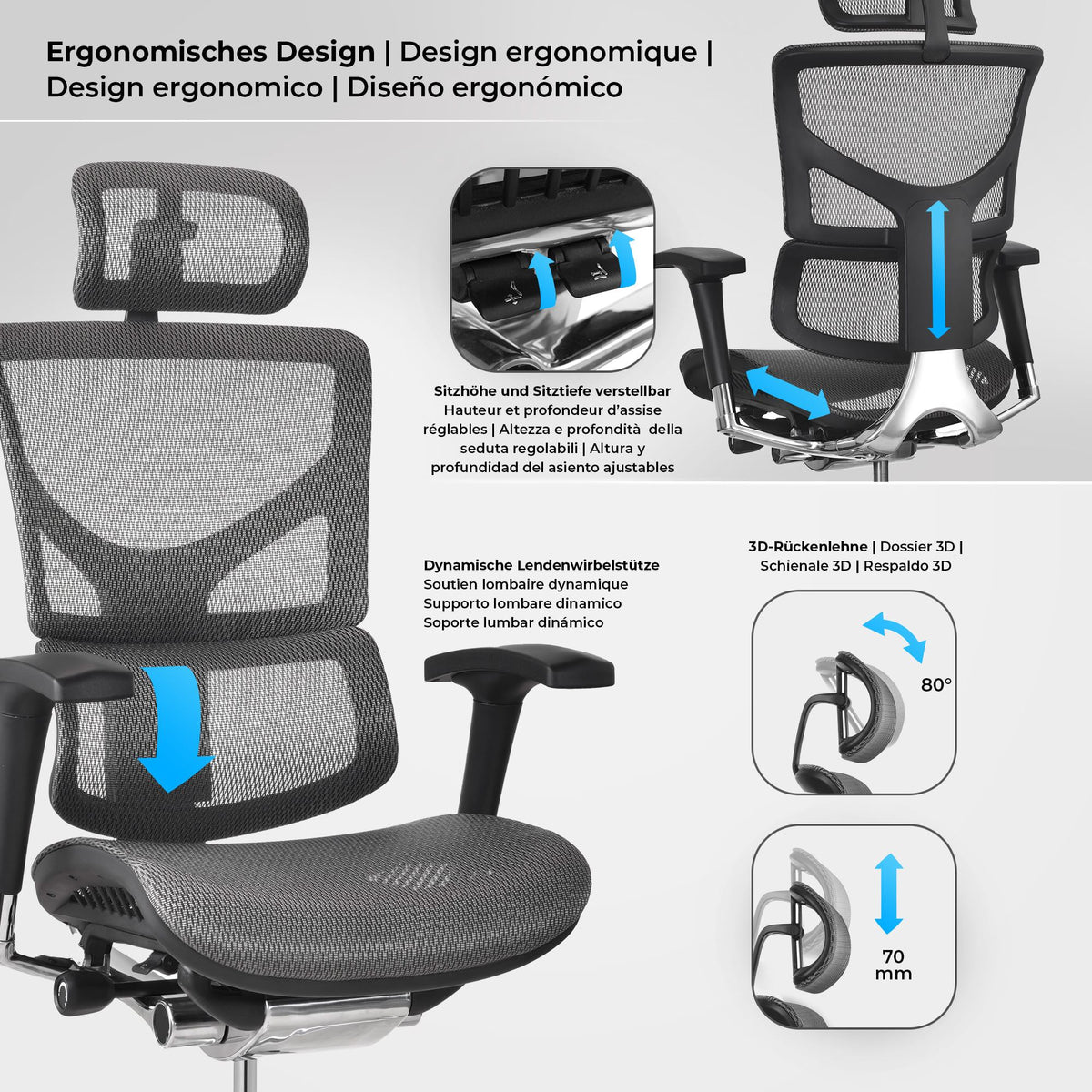 CLP Bürostuhl Spokane Ergonomic – Produktabbildung 3