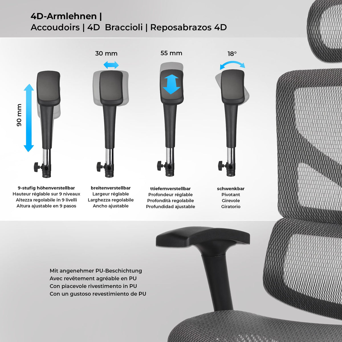CLP Bürostuhl Spokane Ergonomic – Produktabbildung 5