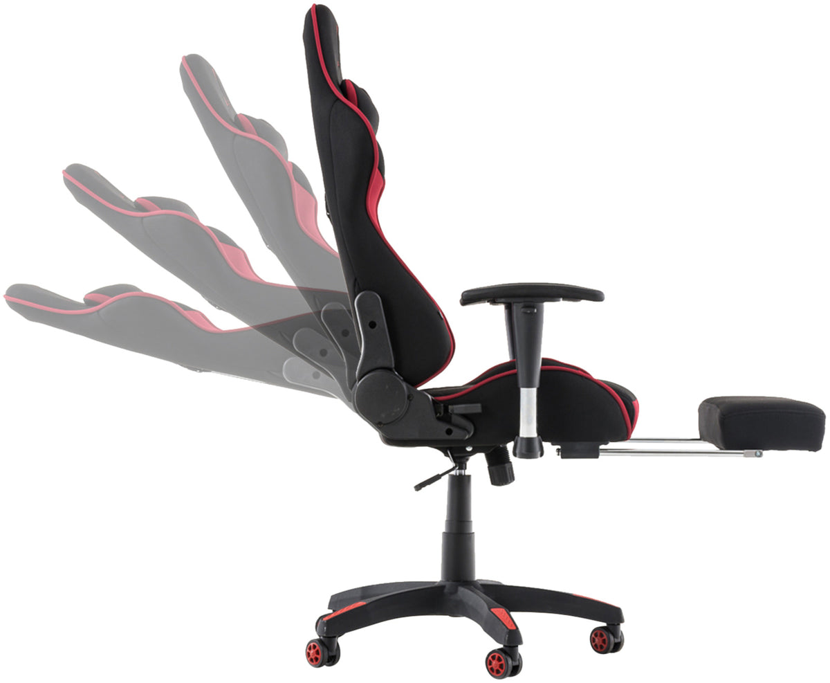 CLP Racing Bürostuhl Turbo Stoff mit Fußablage – Produktabbildung 5
