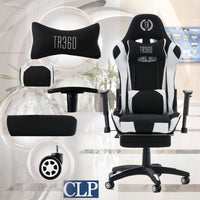 CLP Racing Bürostuhl Turbo Stoff mit Fußablage – Produktabbildung 9