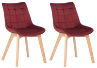 CLP 2er Set Esszimmerstühle Passaic Samt – Produktabbildung 9