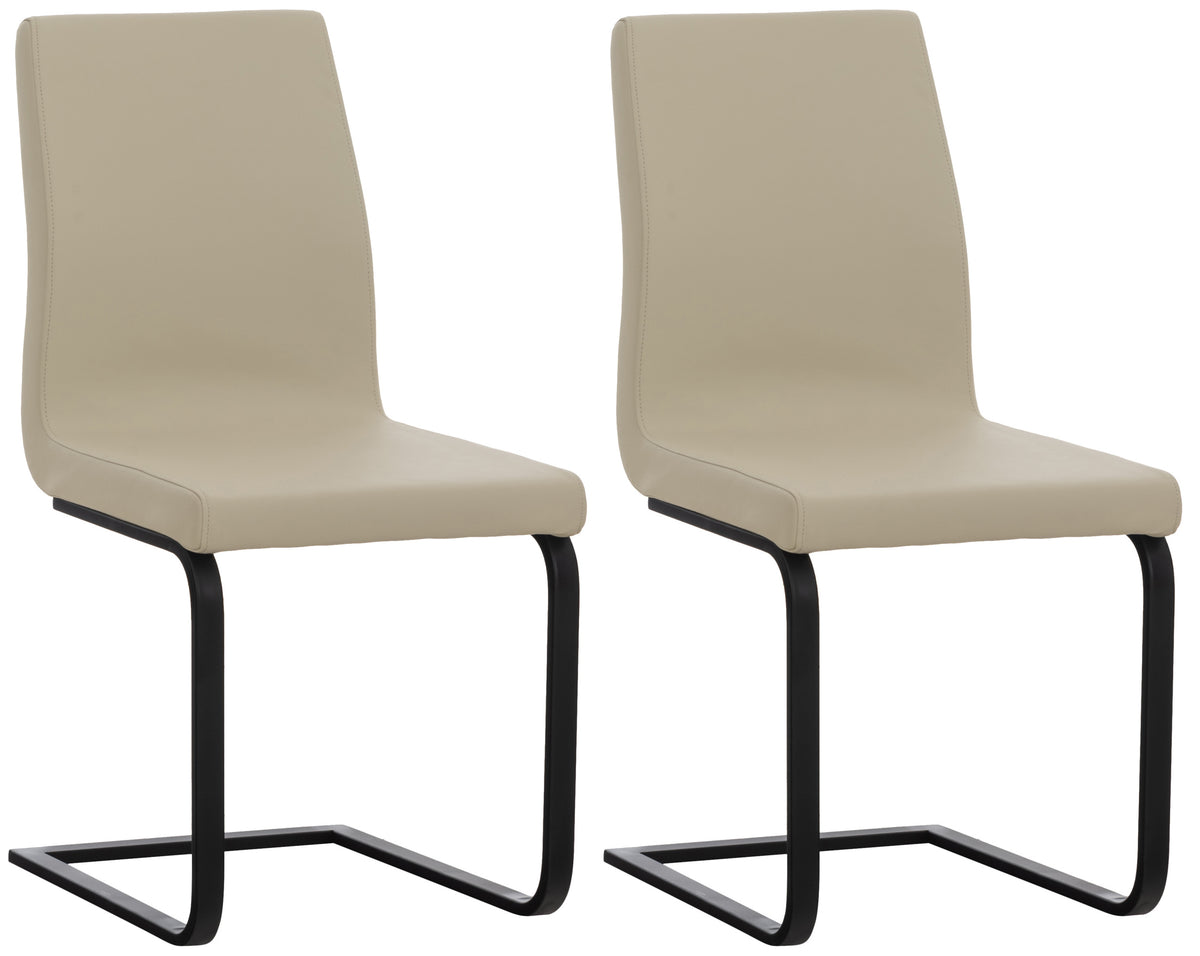 CLP 2er Set Esszimmerstühle Belley Kunstleder