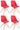 CLP 4er Set Besucherstuhl Toulouse Stoff Square Natura