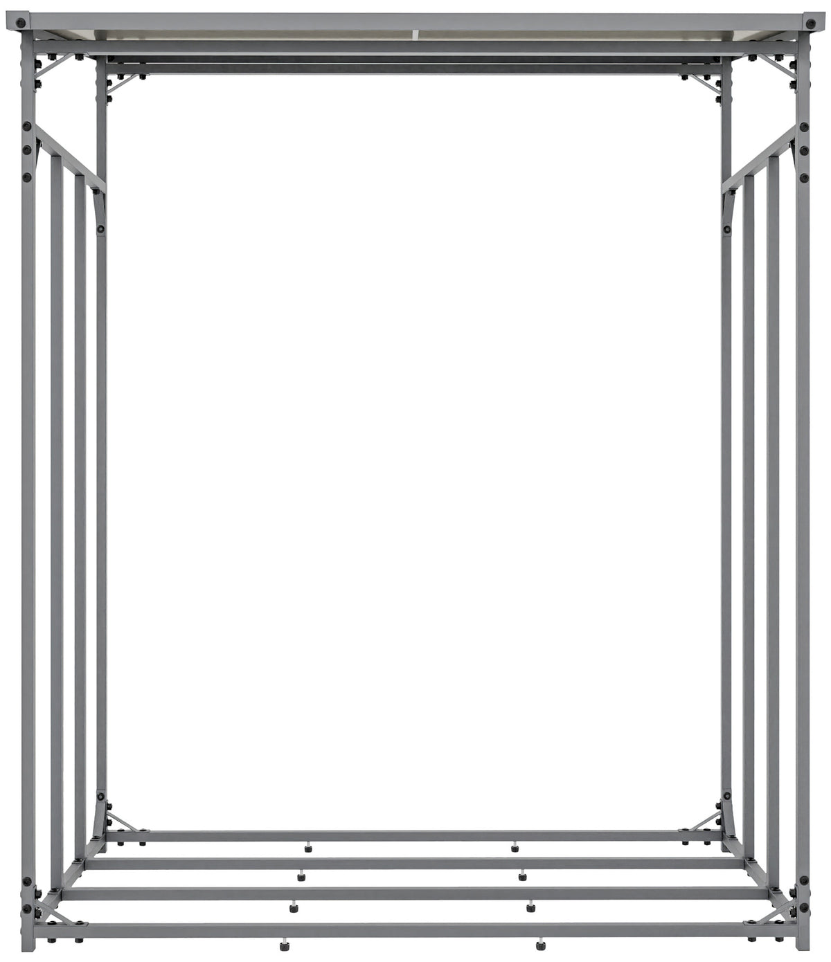 CLP Kaminholzunterstand + Abdeckplane Ruston Aluminium M – Produktabbildung 3