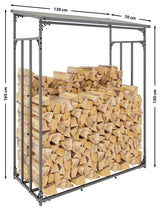 CLP Kaminholzunterstand + Abdeckplane Ruston Metall M – Produktabbildung 3