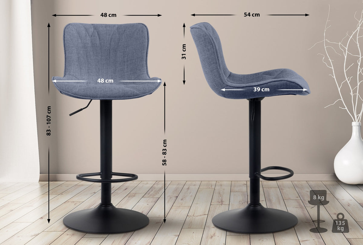 CLP 2er Set Barhocker Linus Stoff – Produktabbildung 6