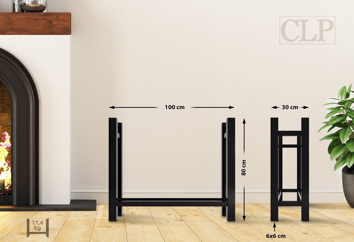 CLP Kaminholzständer Medya eckig 30x100x80 cm – Produktabbildung 2