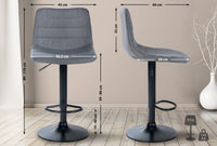 CLP Barhocker Lex Stoff Schwarz – Produktabbildung 2