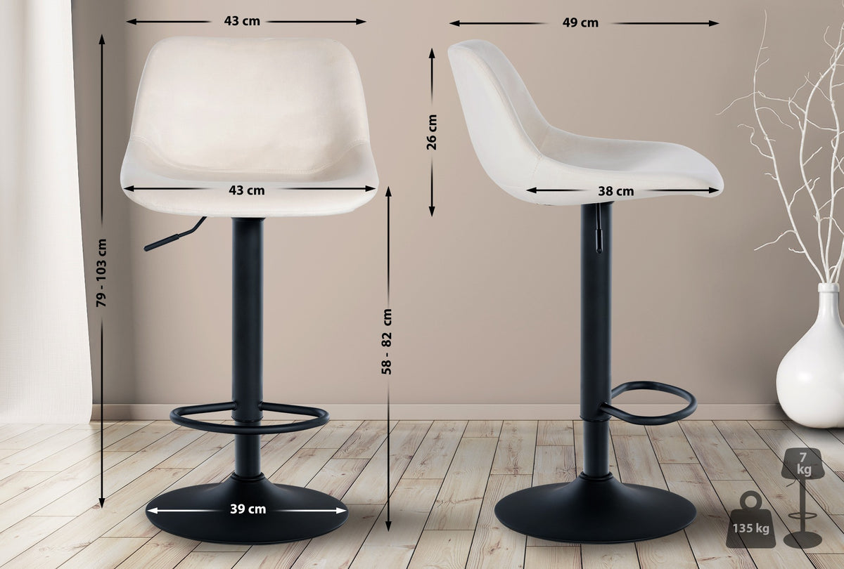 CLP Barhocker Loft Samt – Produktabbildung 2