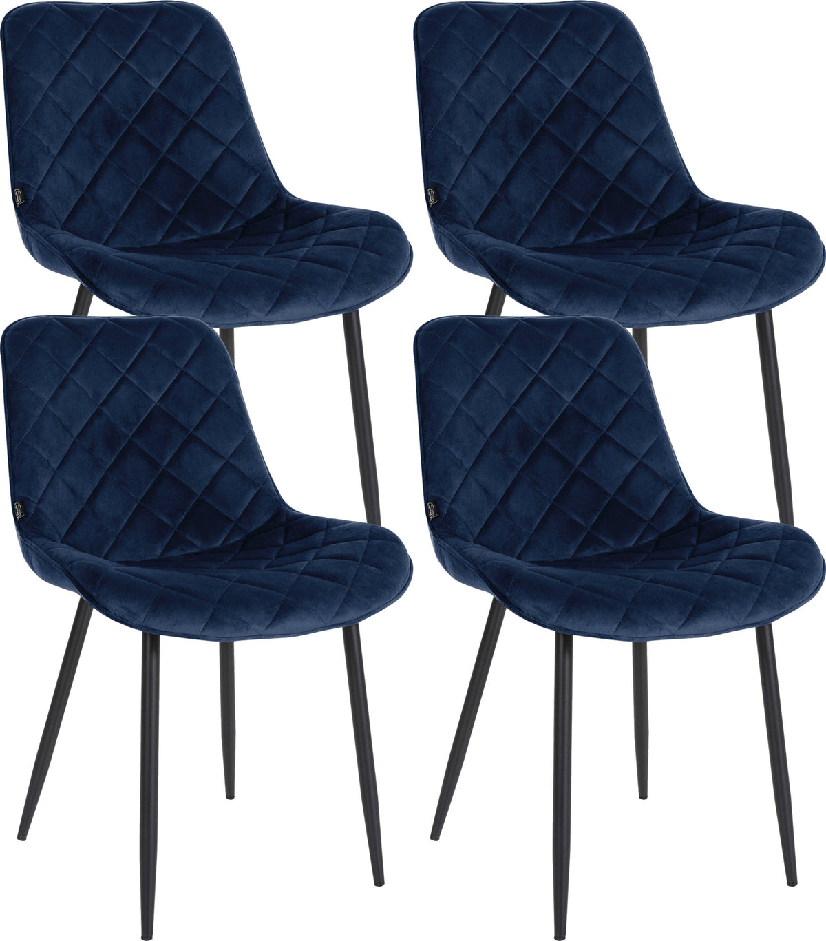 CLP 4er Set Stühle Springs Samt
