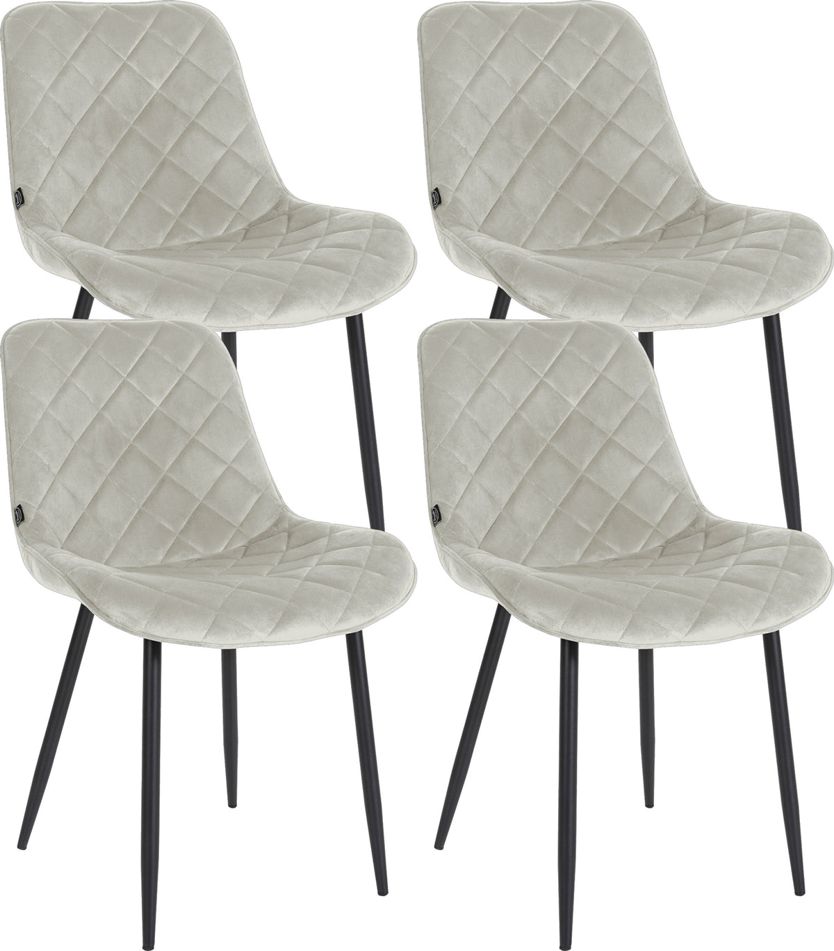 CLP 4er Set Stühle Springs Samt – Produktabbildung 9