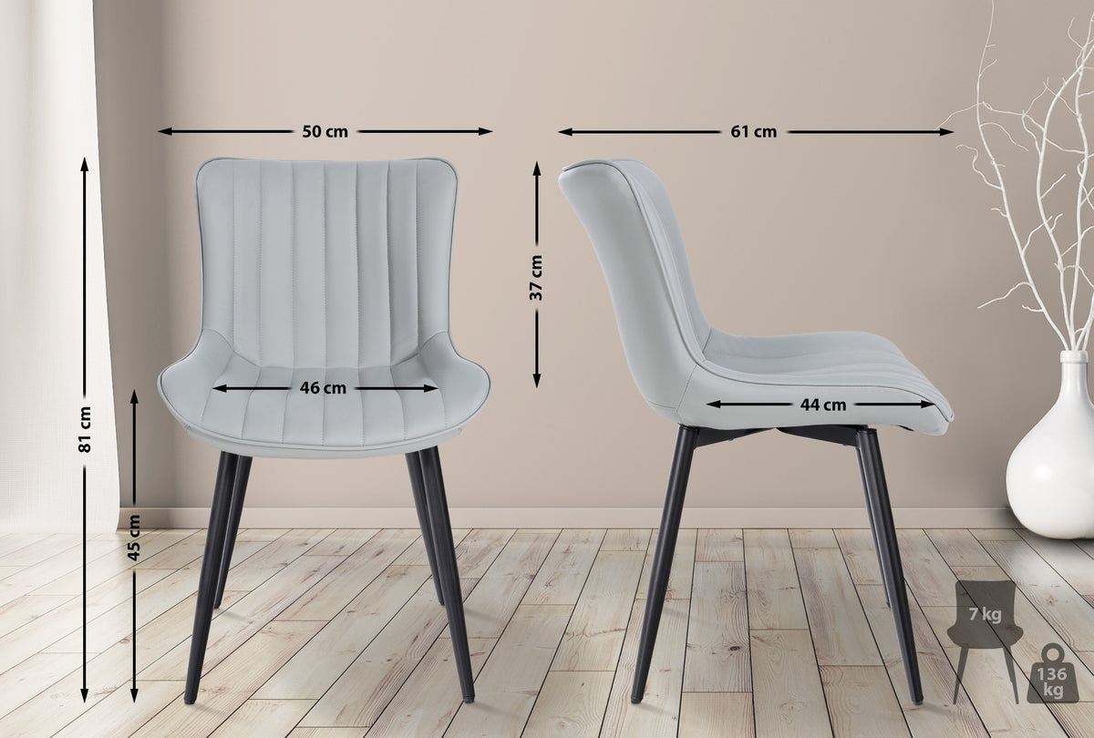 CLP 2er Set Stühle Largo Kunstleder – Produktabbildung 2