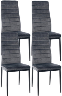 CLP 4er Set Esszimmerstühle Mayfair Samt – Produktabbildung 9