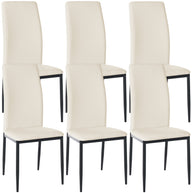 CLP 6er Set Esszimmerstühle Savino Kunstleder