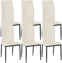 CLP 6er Set Esszimmerstühle Savino Kunstleder