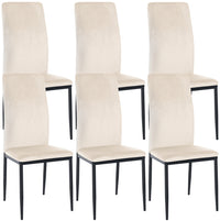 CLP 6er Set Esszimmerstühle Savino Samt