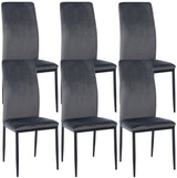 CLP 6er Set Esszimmerstühle Savino Samt – Produktabbildung 9