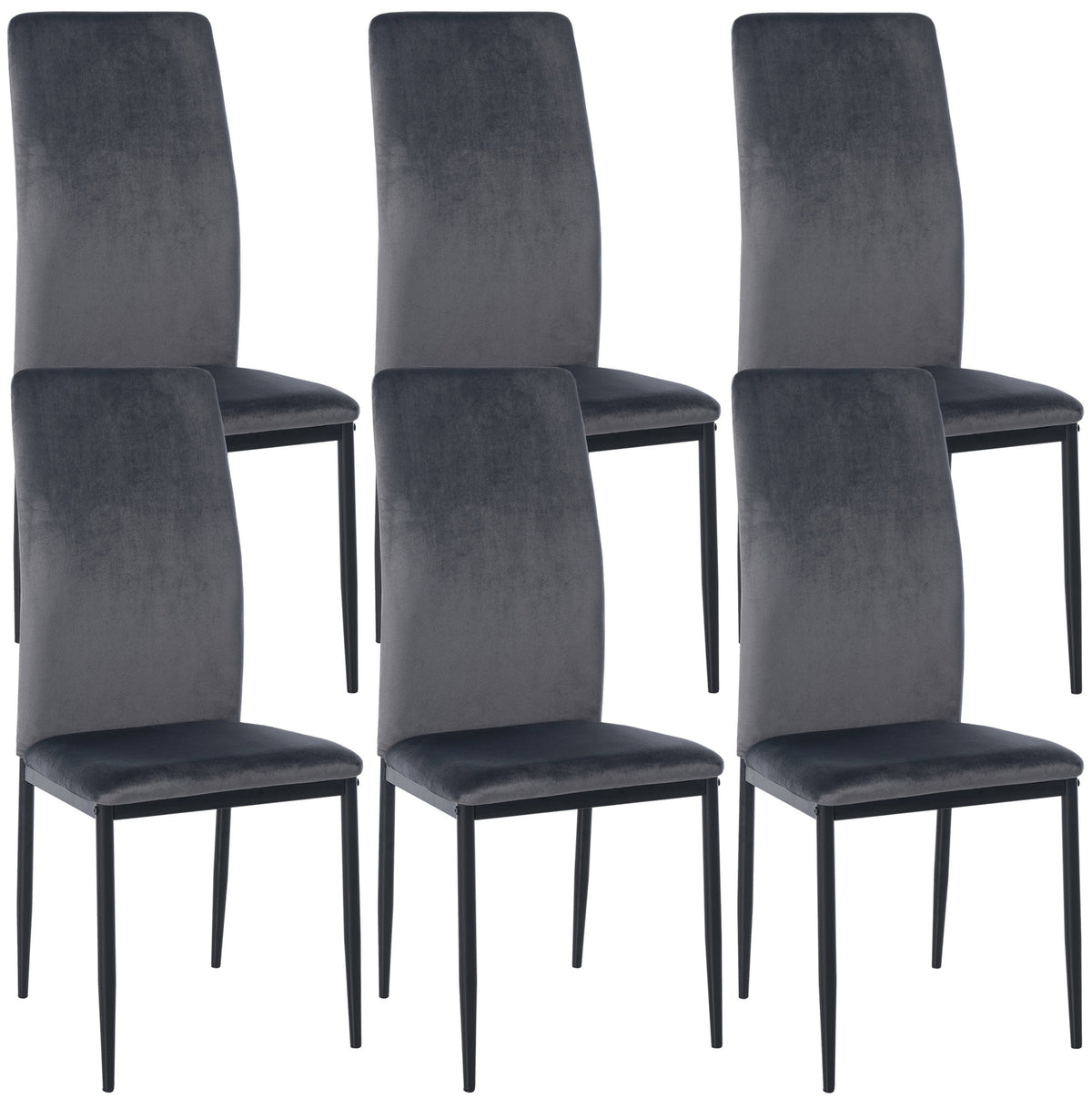 CLP 6er Set Esszimmerstühle Savino Samt – Produktabbildung 9