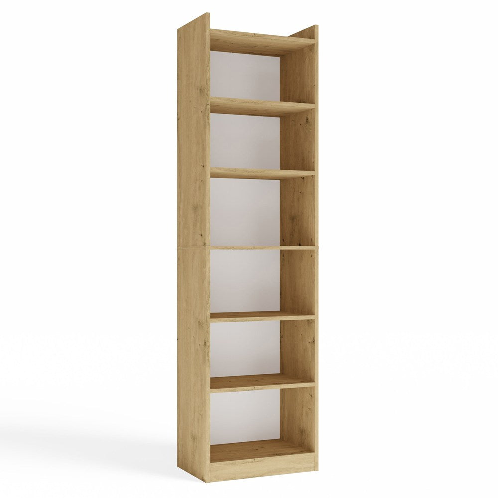 REGAL RIMINI Schrank 50 cm 7 Ablagen für Bücher Ordner Büro EICHE ARTISAN – Produktabbildung 10