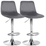 CLP 2er Set Barhocker Divo Samt Chrom – Produktabbildung 8