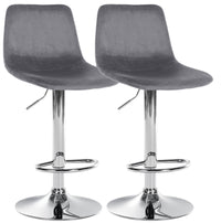 CLP 2er Set Barhocker Divo Samt Chrom – Produktabbildung 8