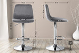 CLP 2er Set Barhocker Divo Samt Chrom – Produktabbildung 9