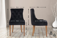 CLP 4er Set Esszimmerstühle Aberdeen Samt antik-hell – Produktabbildung 2