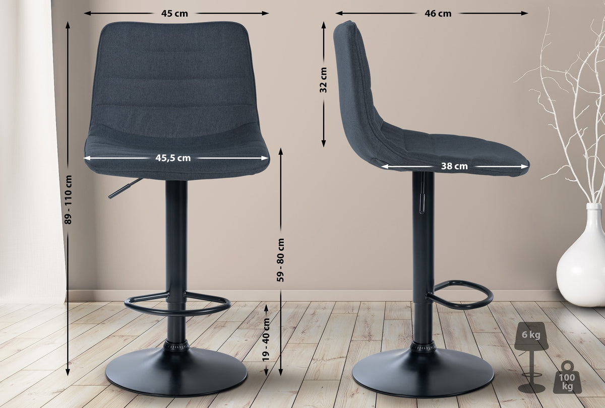 CLP 2er Set Barhocker Lex Stoff B – Produktabbildung 10