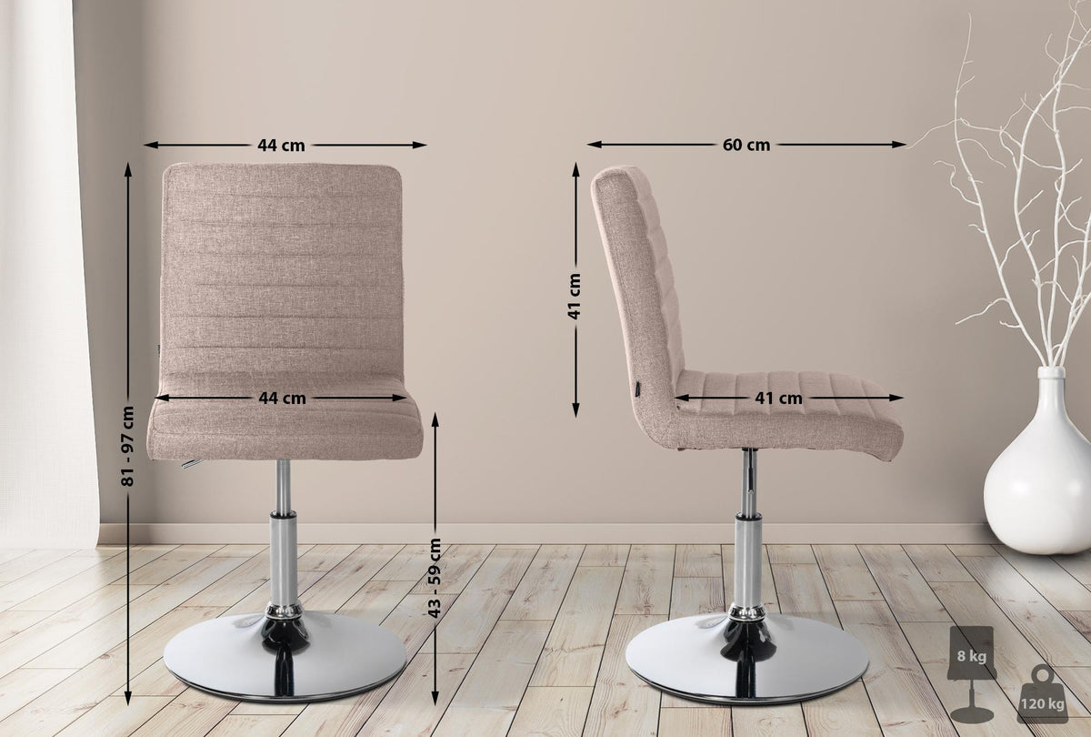 CLP 2er Set Esszimmerstuhl Elvas Stoff – Produktabbildung 2