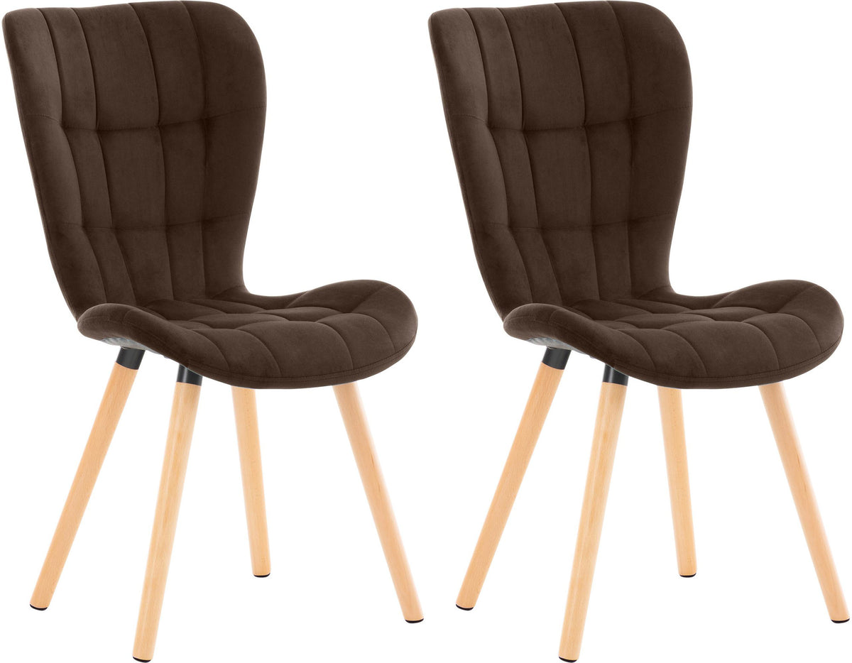 CLP 2er Set Stuhl Elda Samt