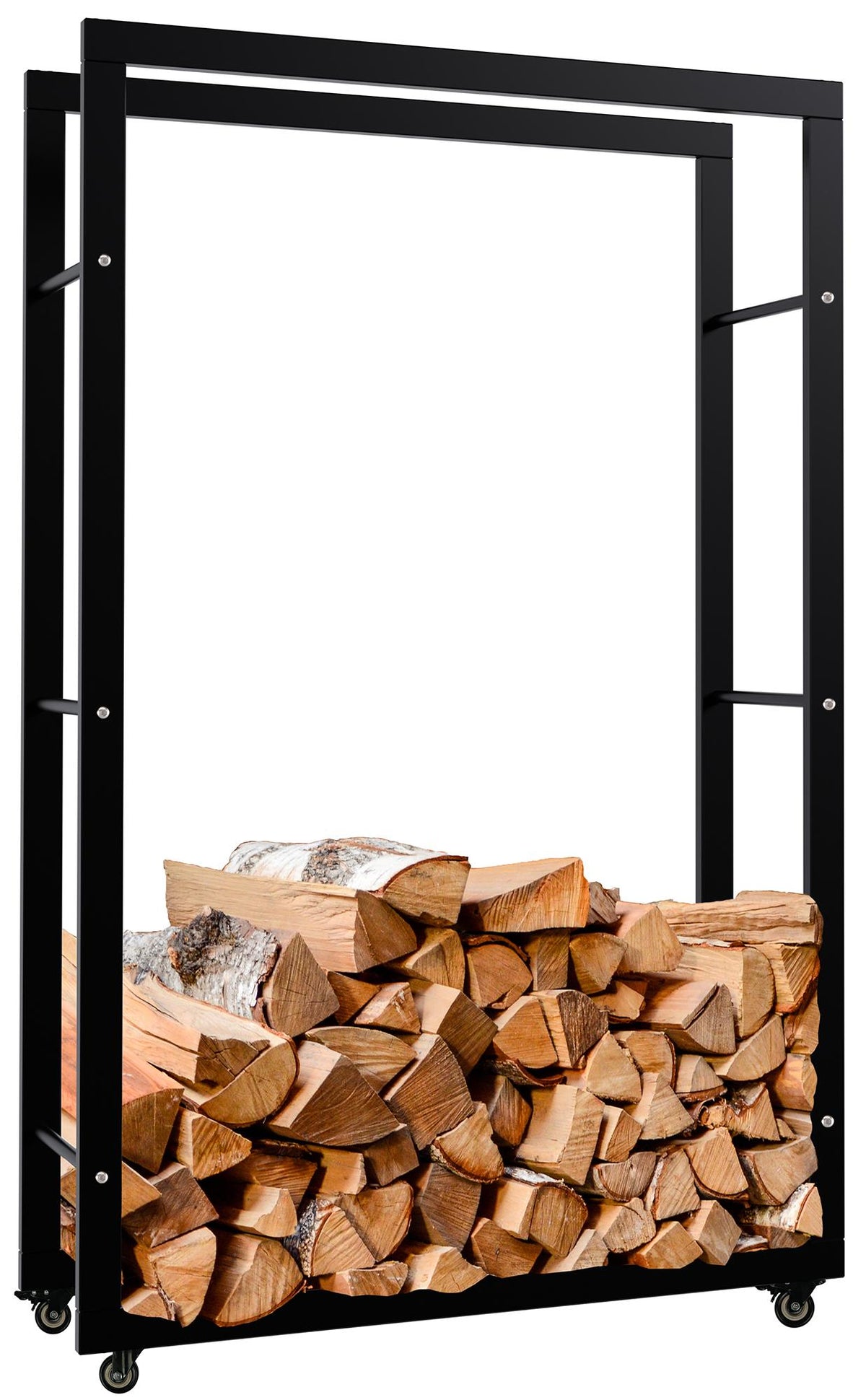 CLP Kaminholzständer Keri mit Rollen 25x80x125