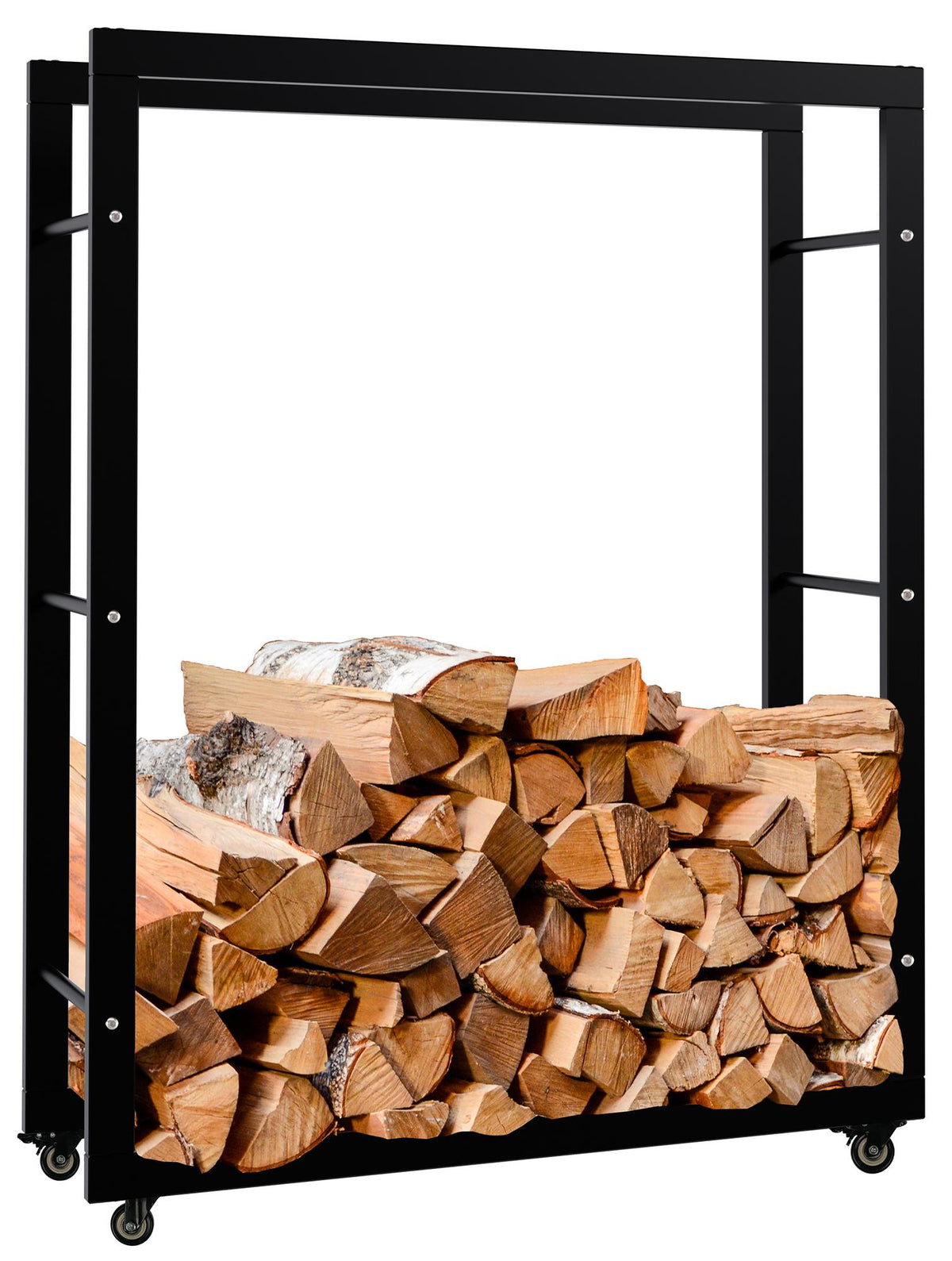 CLP Kaminholzständer Keri mit Rollen 25x80x100