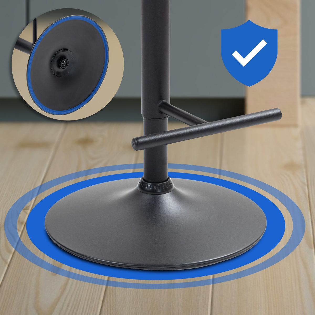 CLP Barhocker Damar Samt schwarz – Produktabbildung 7