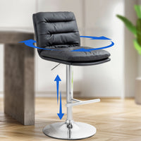 CLP 2er Set Barhocker Damar Kunstleder chrom – Produktabbildung 3
