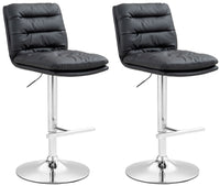 CLP 2er Set Barhocker Damar Kunstleder chrom