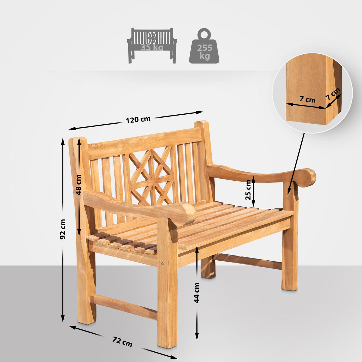 CLP Teakbank Florida – Produktabbildung 2