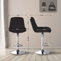 CLP Barhocker Laurel Stoff chrom – Produktabbildung 2