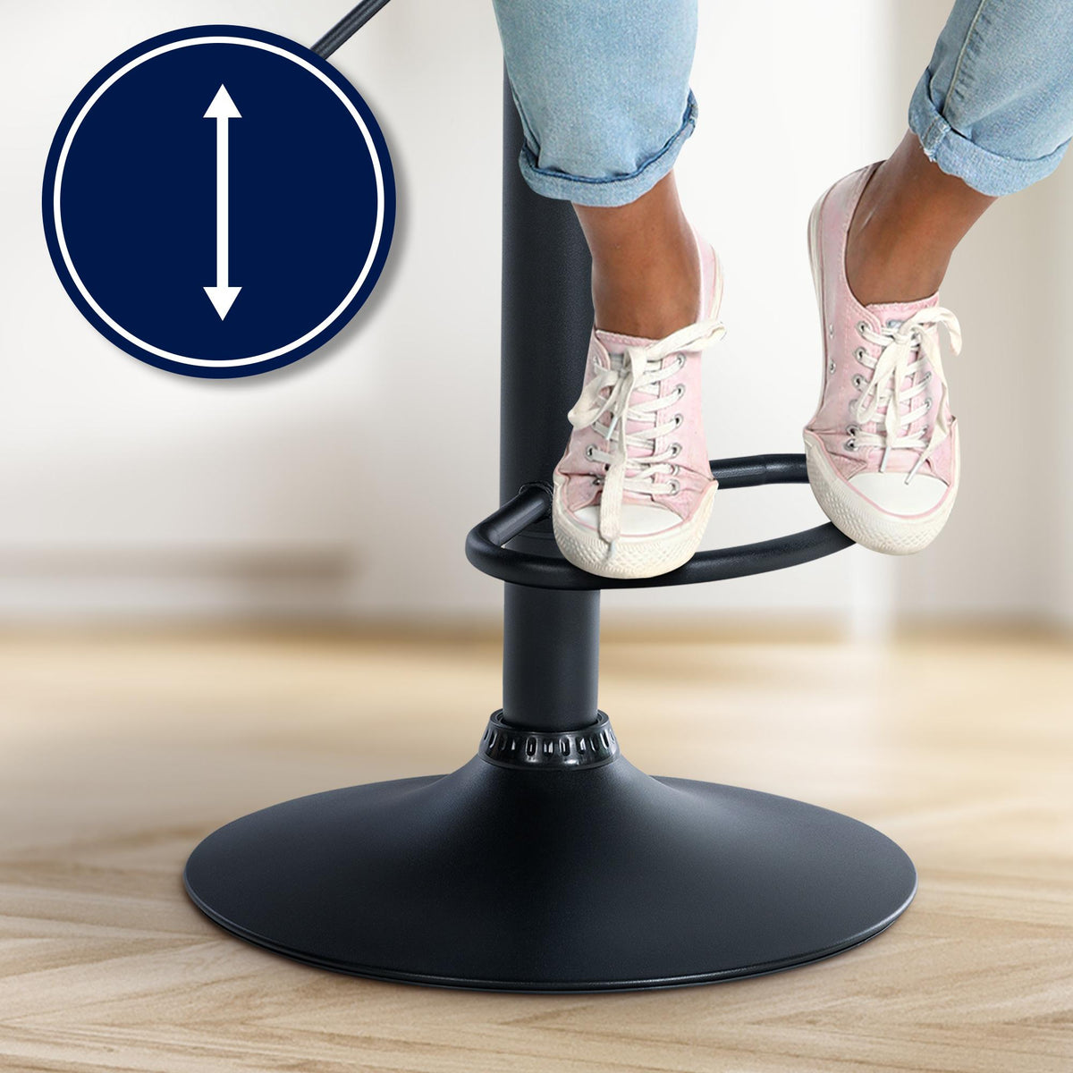 CLP Barhocker Laurel Stoff schwarz – Produktabbildung 4