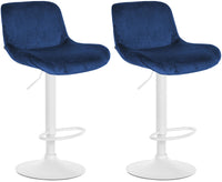 CLP 2er Set Barhocker Solon Weiß Samt