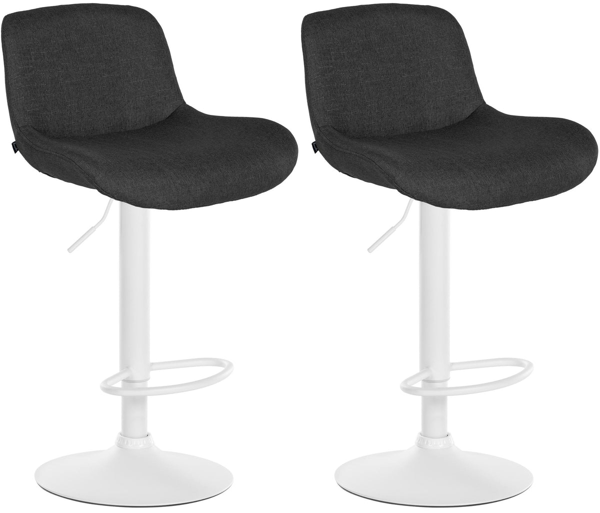 CLP 2er Set Barhocker Solon Weiß Samt – Produktabbildung 8