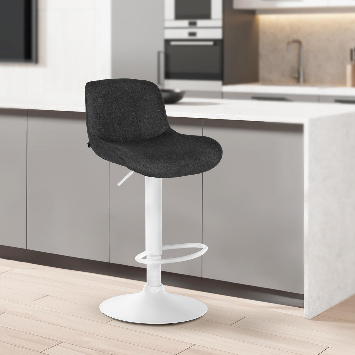 CLP 2er Set Barhocker Solon Weiß Samt – Produktabbildung 10