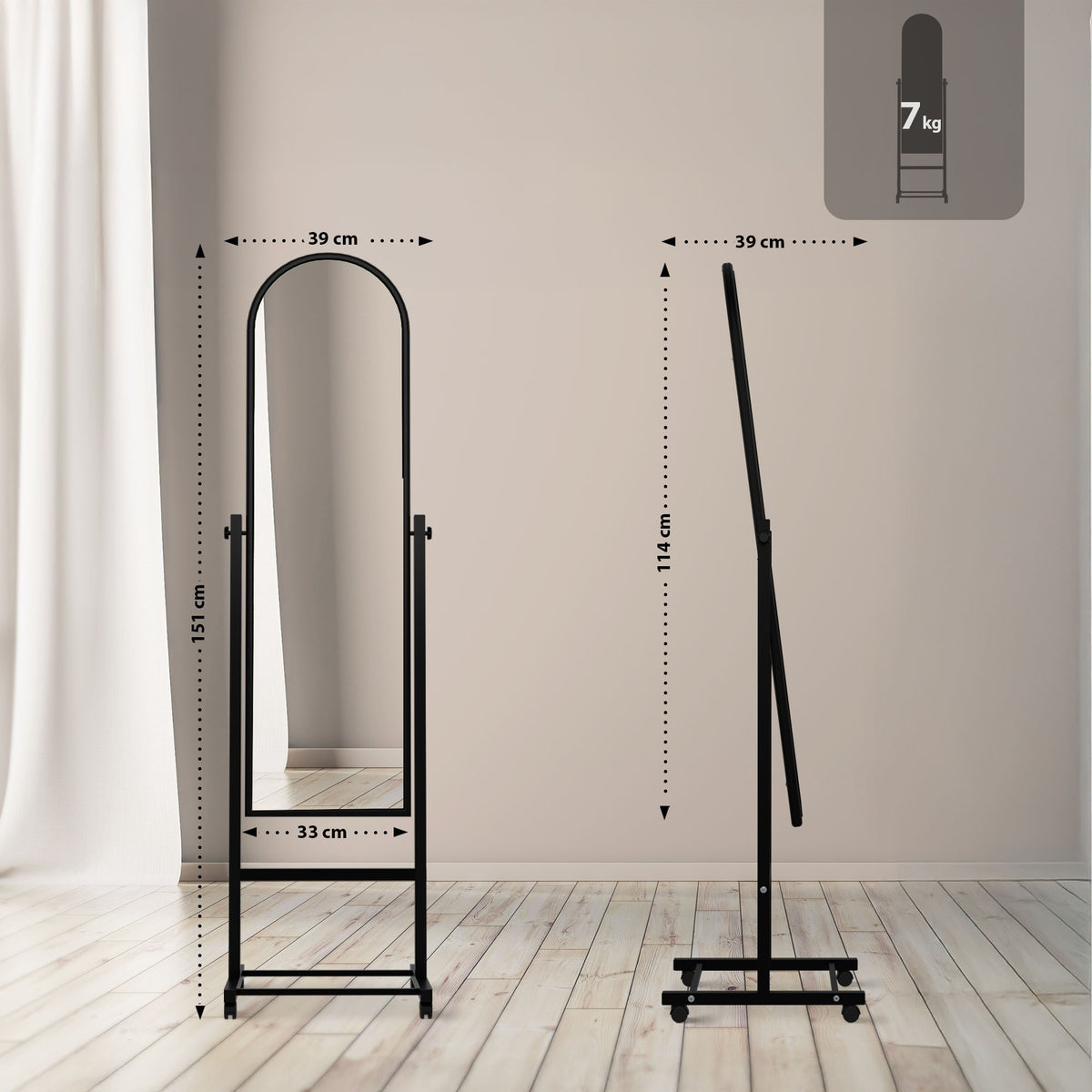 CLP Standspiegel Evoir – Produktabbildung 2