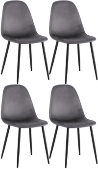 CLP 4er Set Esszimmerstühle Napier Samt – Produktabbildung 8