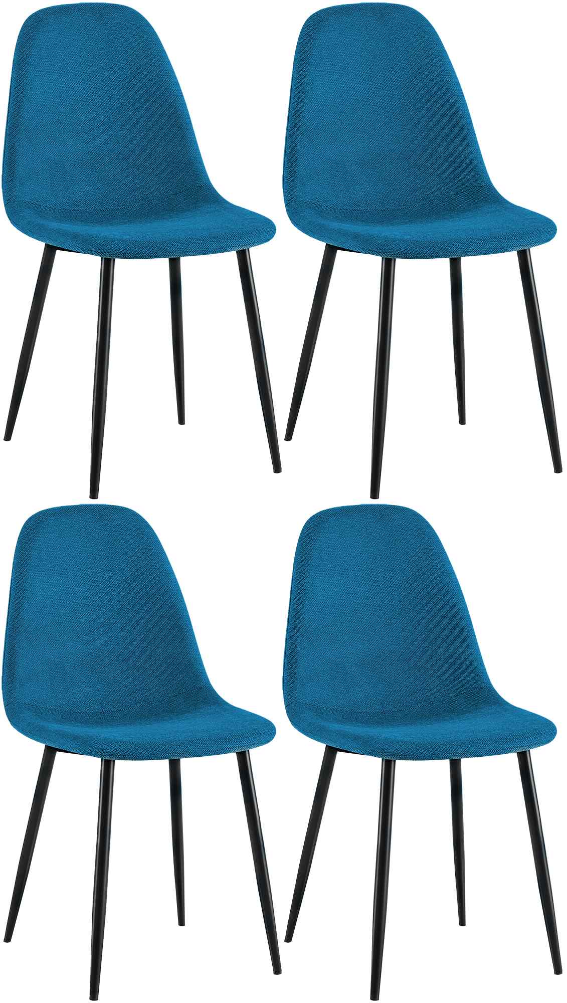 CLP 4er Set Esszimmerstühle Napier Stoff