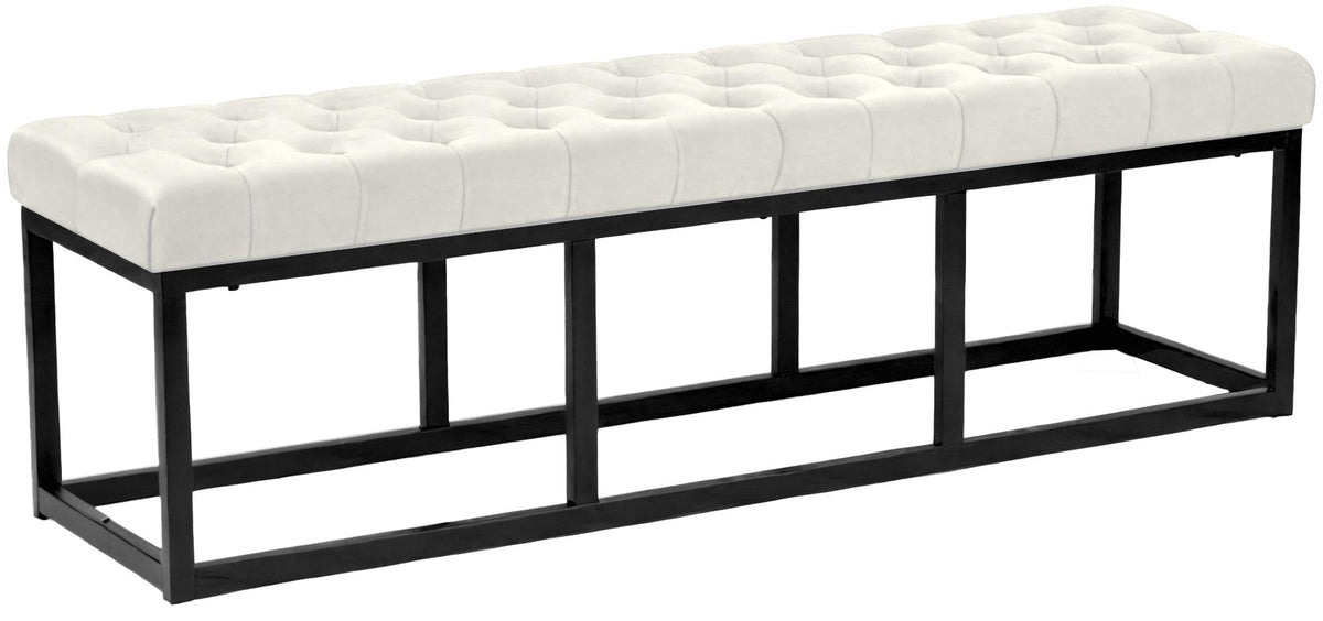 CLP Sitzbank Polson Samt Schwarz 150 cm